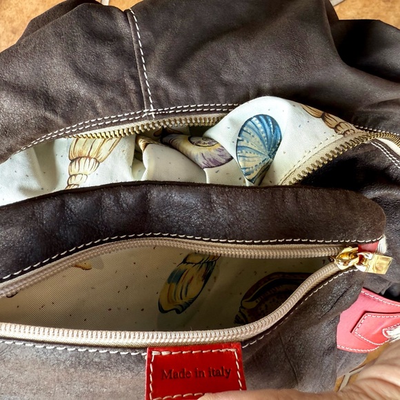 Caerulea Italian Suede Brown Bag - Picture 12 of 16